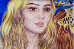 Лили Роуз Депп. Карандаш