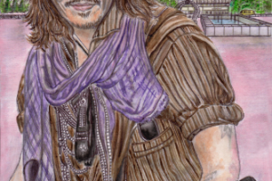 Джонни Депп. Акварель.