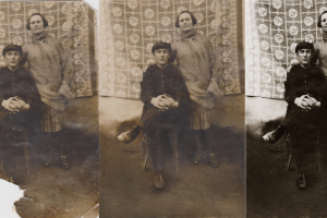 Реставрация ч/б старого фото.