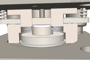 Анимация вырубки и вытяжки заготовки из листа