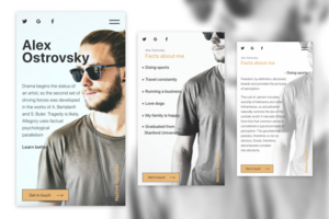 About page Mobile version