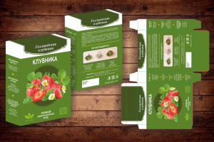 Дизайн упаковки Домашние грядки Клубника