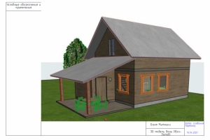 Проект дома-бани с печным отоплением