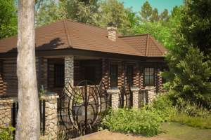 Бревенчатый дом у озера (Казань)