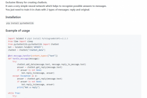 Python-библиотека для создания чатботов