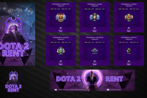 Дизайн группы в ВК - "Dota 2 Rent"