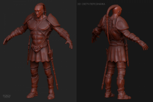 3d скетч персонажа