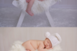 Ретушь и цветокоррекция фото новорожденного