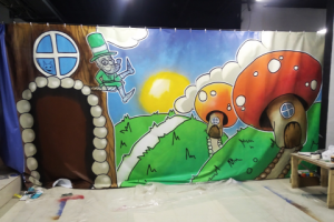 Поляна с грибами