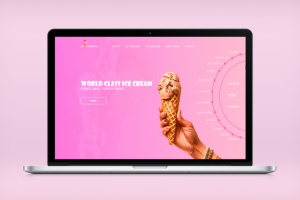 Главный экран сайта для магазина IceCream