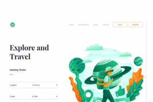 Верстка landing page Travel