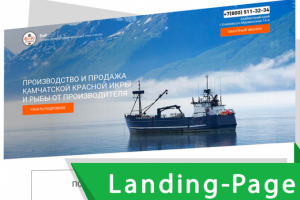 Landing Page "ПОД КЛЮЧ" производителя красной икры