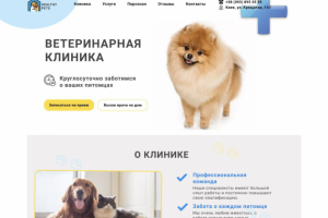 Дизайн сайта для ветеринарной клиники