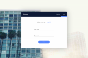 Login page