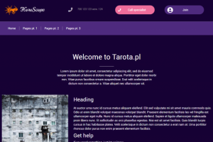 Интерфейс для польского сервиса по гаданию на таро