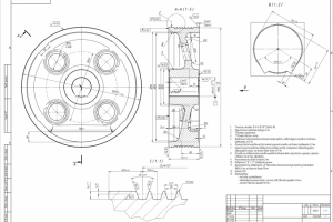 Чертеж шкива