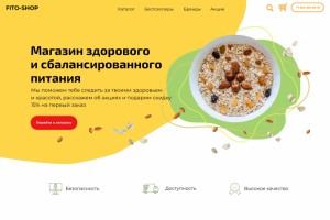 Дизайн интернет-магазина правильного питания
