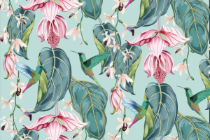 Паттерн с птицами.(отрисовка в вектор).