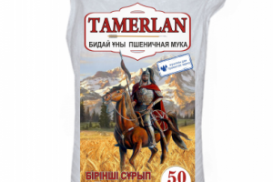 Разработка дизайна для мучного мешки бренда "Тамерлан"