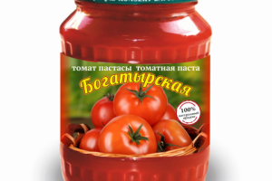 Этикетка для томатной пасты