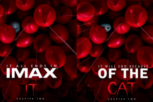 Коллаж с котом к фильму "Оно"