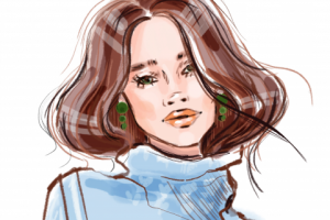 портрет, фэшн, иллюстрация