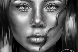 Черно-белый портрет