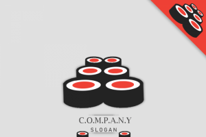 Логотип роллов,был создан для портфолио