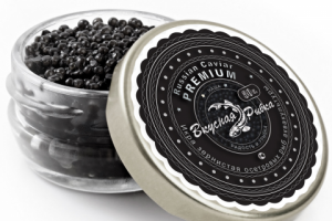 Этикетка для чёрной икры