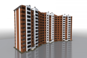 Разработка дизайна экстерьера 12-ти этажного дома. г Киев