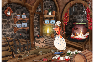 Granny brews witchcraft in her house
