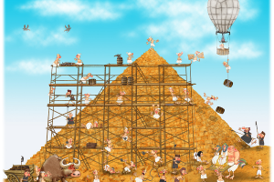 Construction of the ancient Egyptian pyramid