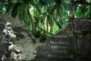 Меню-заставка к игре-стрелялке