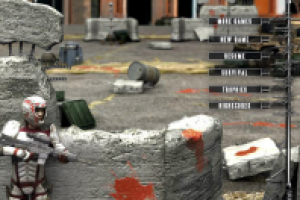 Меню-заставка к игре-стрелялке