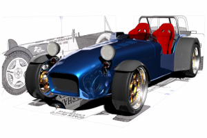 Подробная 3d модель автомобиля Caterham Super 7