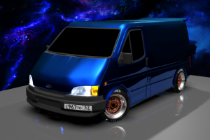 Изготовление 3d модели и визуализация Ford Transit 1993