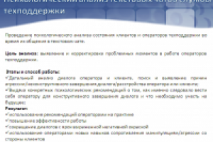 психологический анализ работы техподдержки