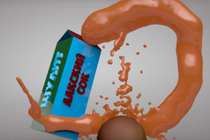 Cinema 4D анимация сока