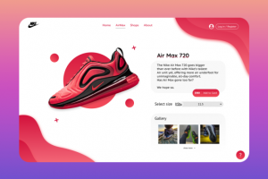 Nike Air Max 720 Web page