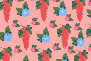 Red berry pattern