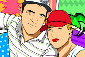 Двое. Портрет по фото.