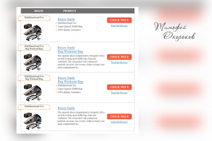 Верстка карточек товара под WordPress