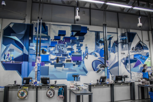 Роспись для магазина Decathlon в ТЦ Радуга парк