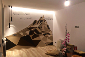 Роспись "Гора" в частной квартире