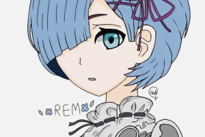 Арт Рем из аниме Re:Zero