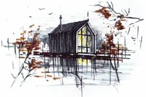 Скетчинг. Коттедж