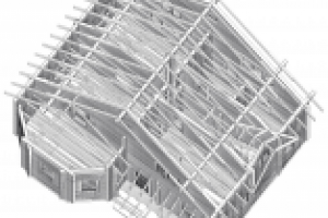 Дом, брус 174*140. Балочная, стропильная конструкция