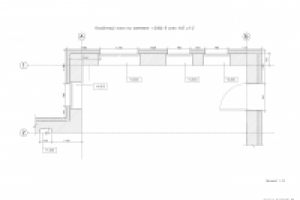 Кладочный план в осях А-Б и 1-2