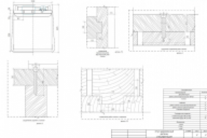 Чертеж деталей мебели (стул)