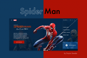 Первый экран для сайта премьеры Человека-Паука